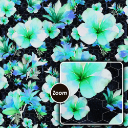 Tropical Flowers Seamless Pattern Set – Vibrant Geometric Designs