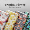 Tropical Flowers Seamless Pattern Set – Vibrant Geometric Designs