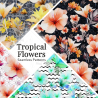 Tropical Flowers Seamless Pattern Set – Vibrant Geometric Designs