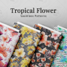 Tropical Flowers Seamless Pattern Set – Vibrant Geometric Designs