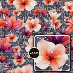 Tropical Flowers Seamless Pattern Set – Vibrant Geometric Designs