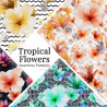 Tropical Flowers Seamless Pattern Set – Vibrant Geometric Designs