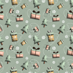 Cozy Christmas & New Year 3D Seamless Patterns